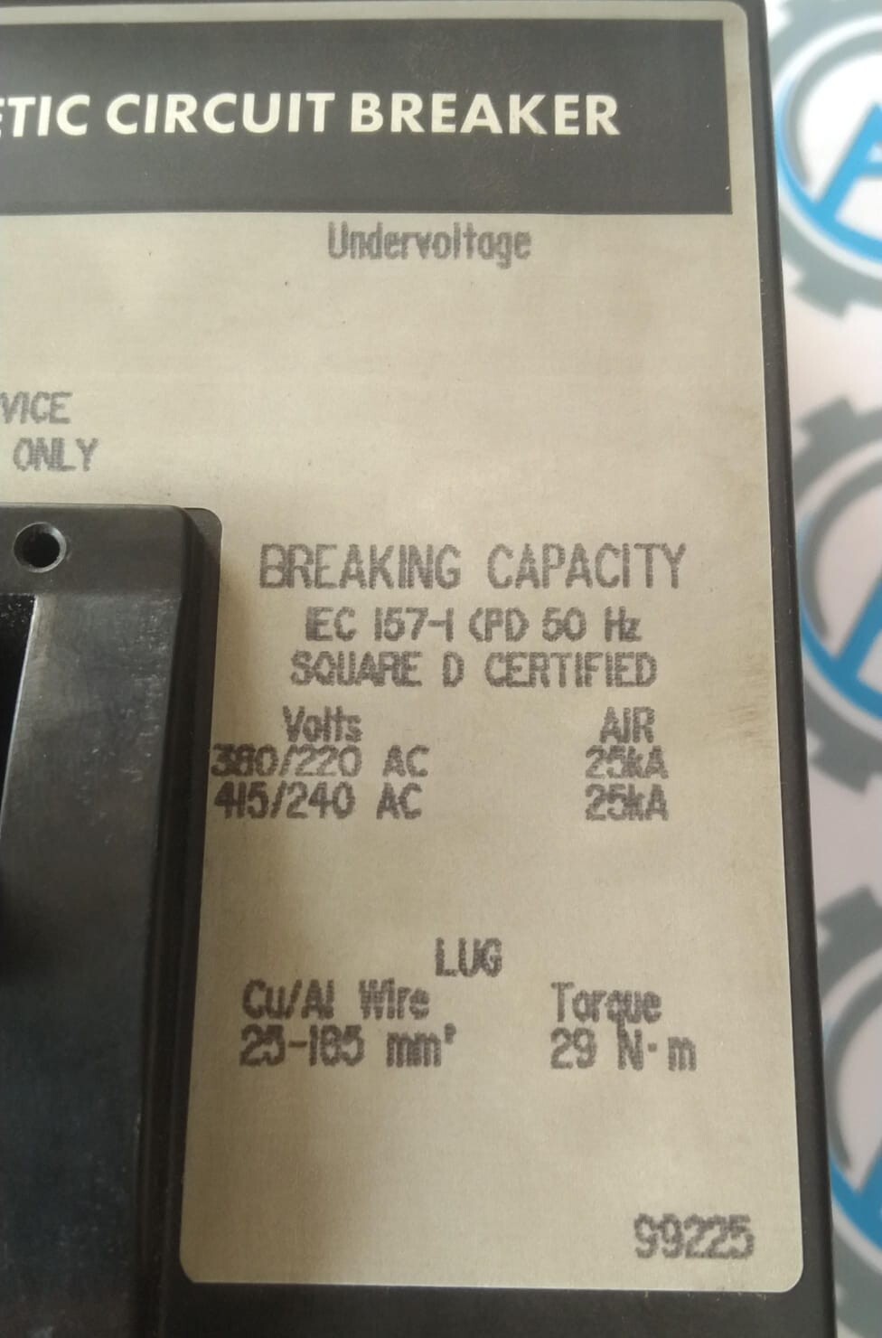 Square D KA-36125 125 A Thermal Magentic Circuit Breaker KA36125