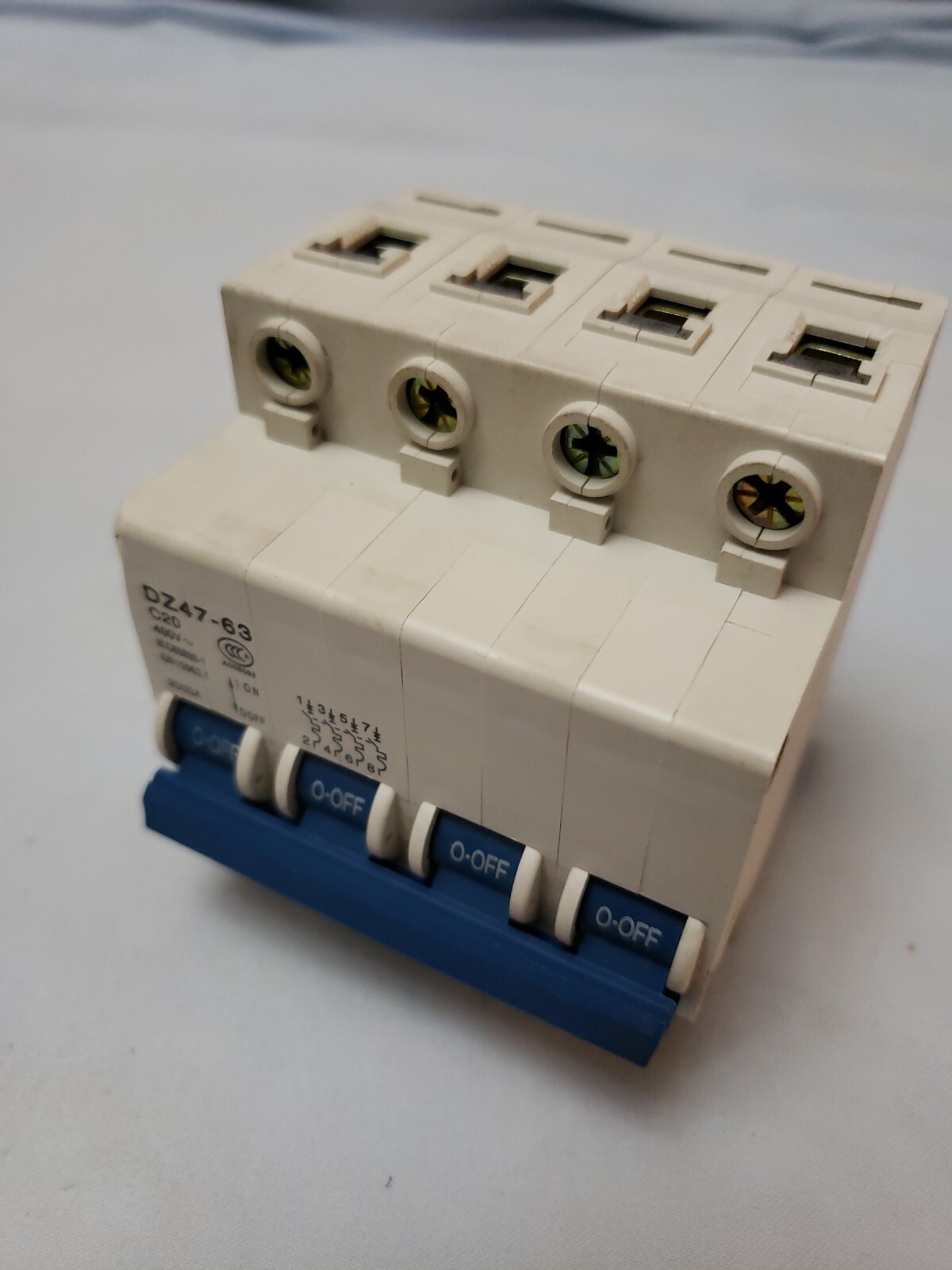 DZ47-63 C20A AC 400V 20A Overload Protection Miniature Circuit Breaker 4p MCB