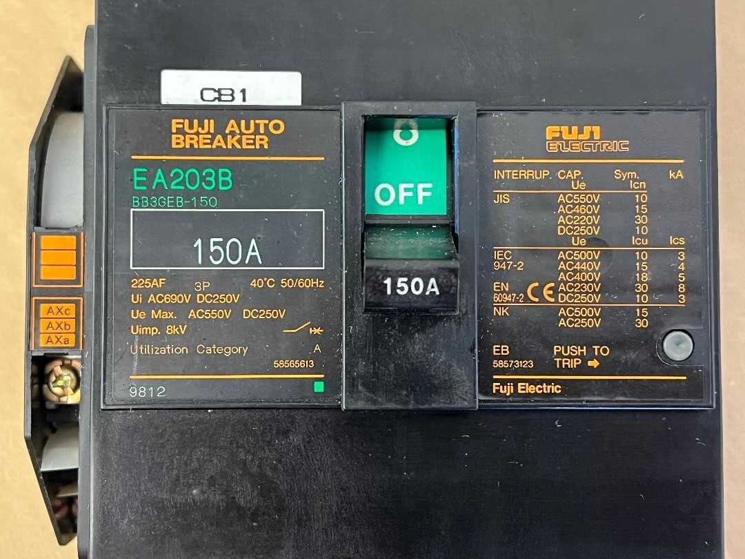 FUJI AUTO BREAKER EA203B 150A 3 POLE 150AMP