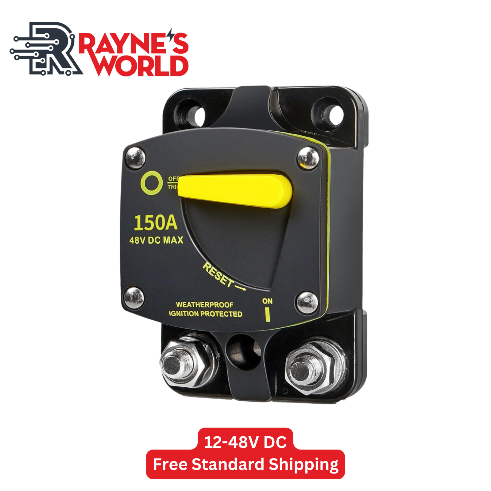 150 Amp 12-48V DC Circuit Breaker Heavy Duty Cars/Amps/Boats/Solar/Inverter/RV