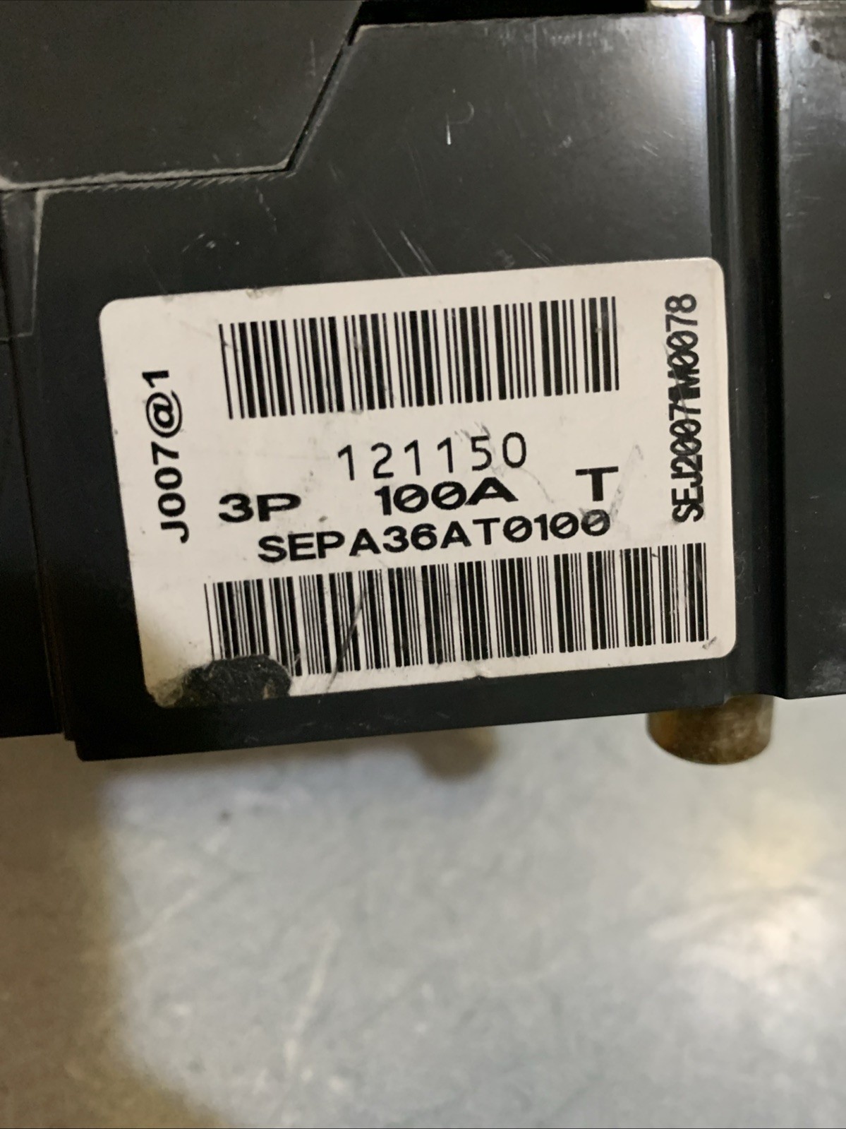 GE Spectra RMS AC Circuit Breaker SEPA36AT0100 100A 600V