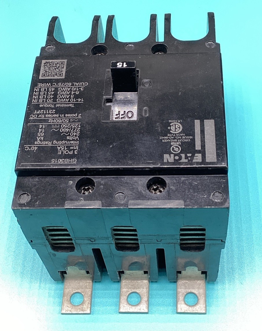 New Circuit Breaker Eaton Cutler Hammer GHB3015 15 Amp 3 Pole 277/480 Bolt On @@