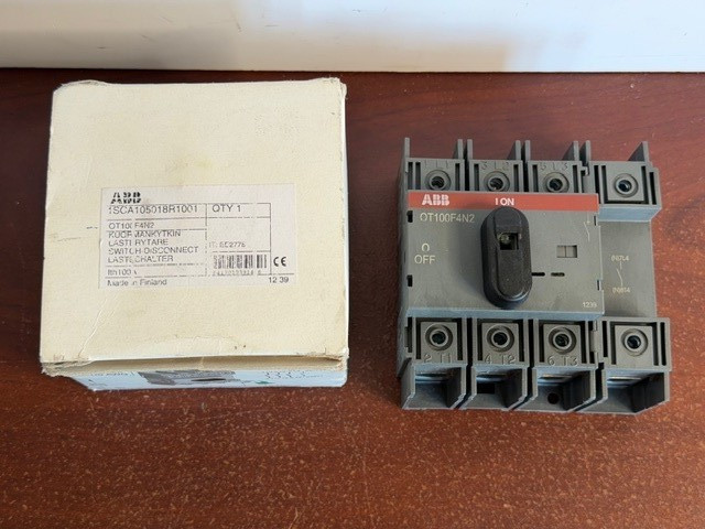 ABB OT100F4N2 Disconnect Switch 100A 750VAC 4 Pole New