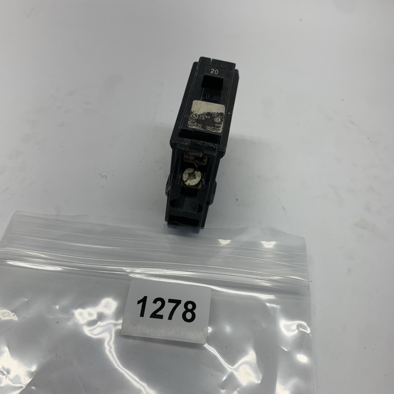Square D Made In USA HOM120CP Homeline 20 Amp Single-Pole Circuit Breaker