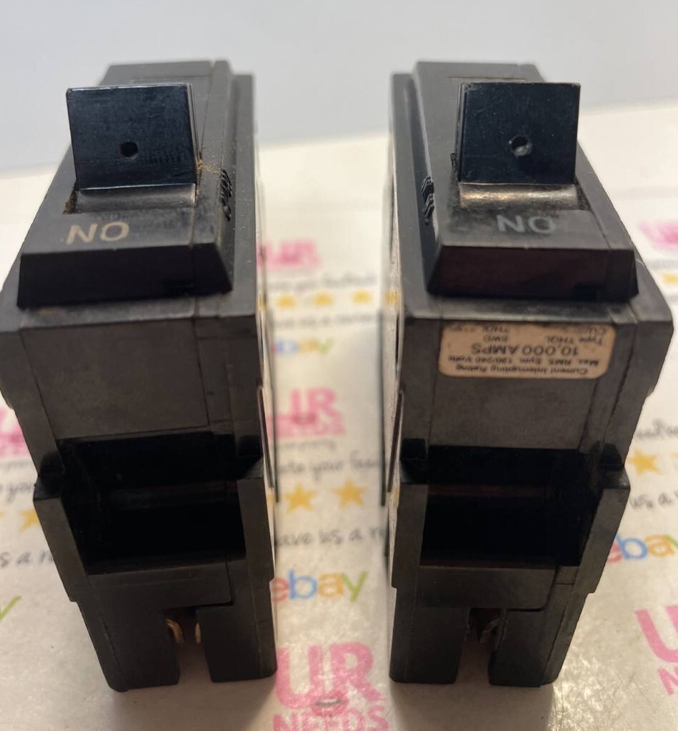 Lot of 2 GE TQL TQL1120 1 Pole 20 Amp 120/240 V Push In Circuit Breaker lot of 2