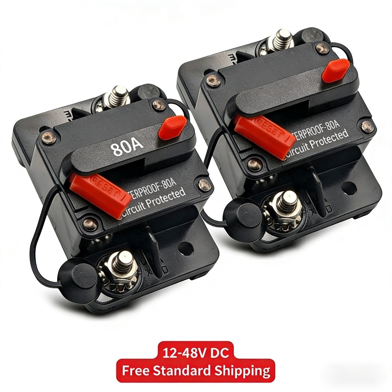 2Pcs 30A-300A Amp Waterproof Circuit Breaker Auto/Marine/Solar 12-48V DC