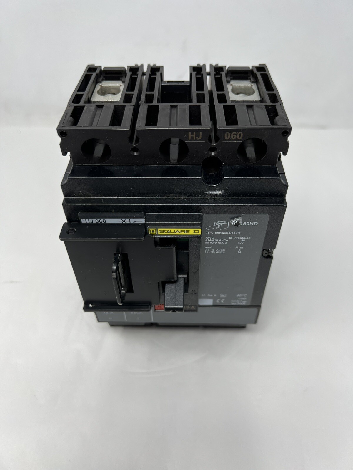 Square D HJ L26015 PowerPact HJ060 Circuit Breaker 15Amp 2-Pole 600V