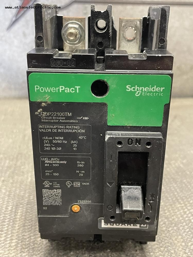 Square D QDP22100TM Molded Case Circuit Breaker 100 Amp 240 Volt