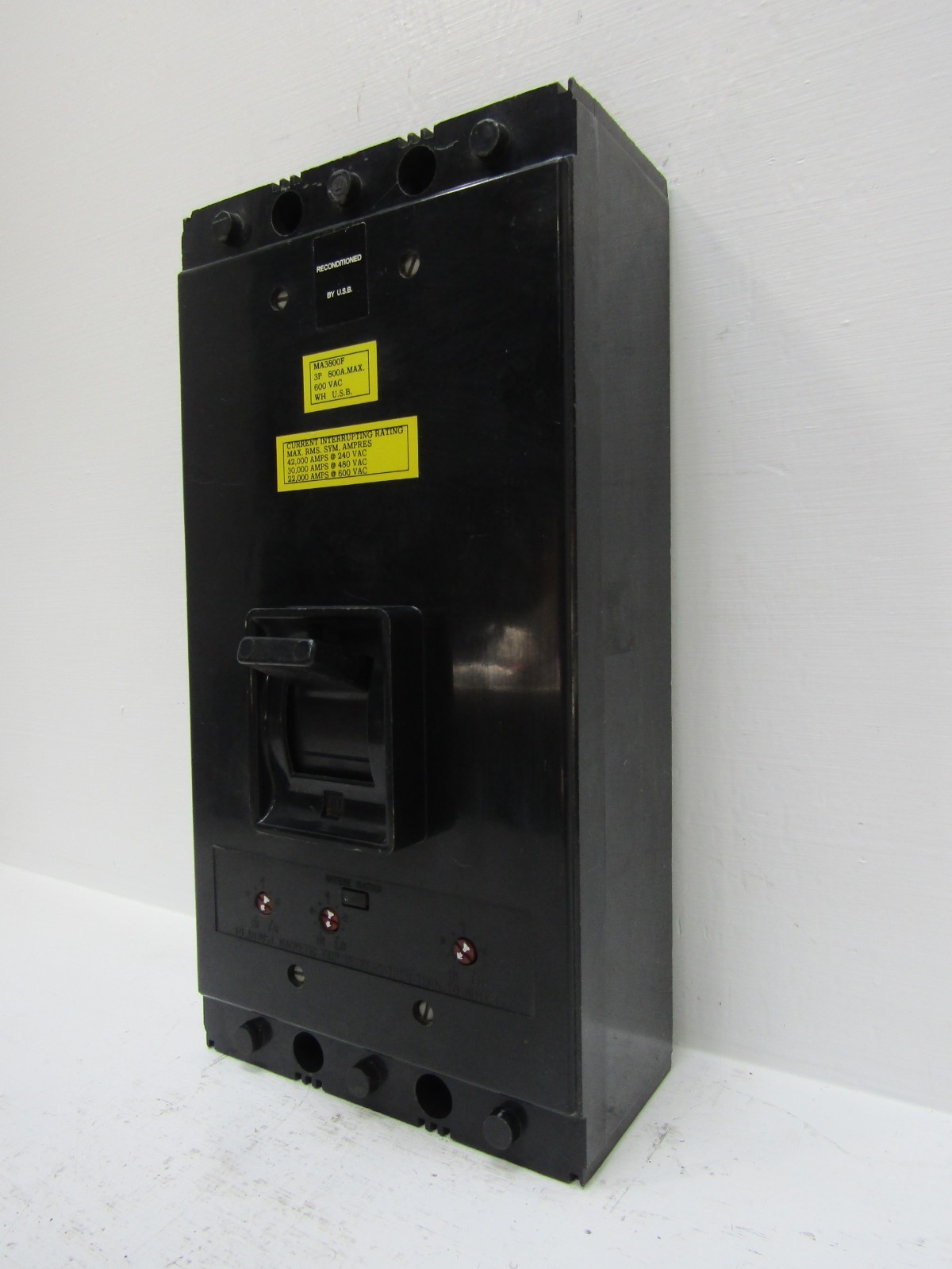 Westinghouse MA3800F 800 Amp 600V 3-Pole Circuit Breaker 800A 3P
