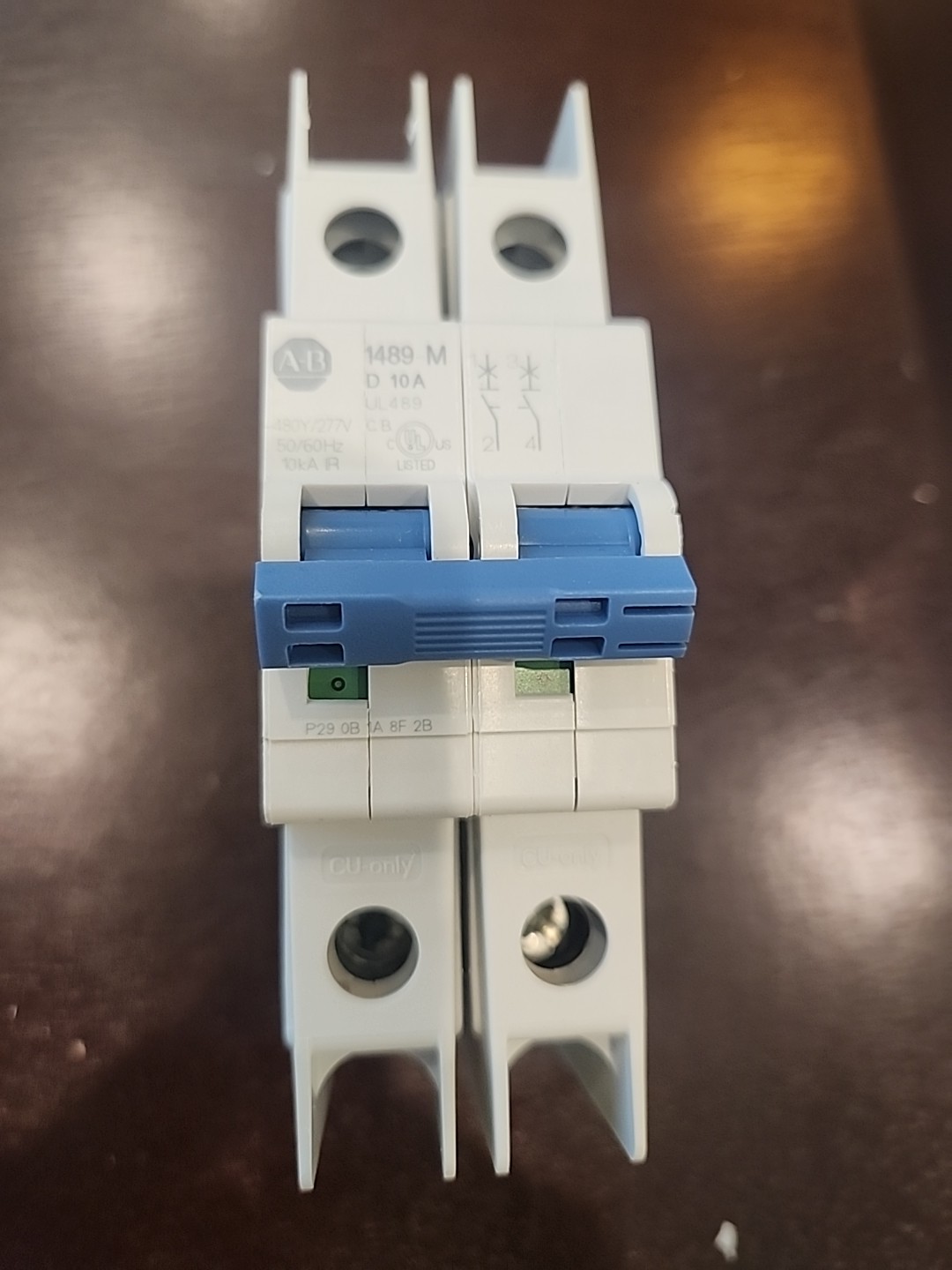 Allen-Bradley 1489-M2D100 10A 2-Pole Miniature Circuit Breaker Trip Curve D NEW