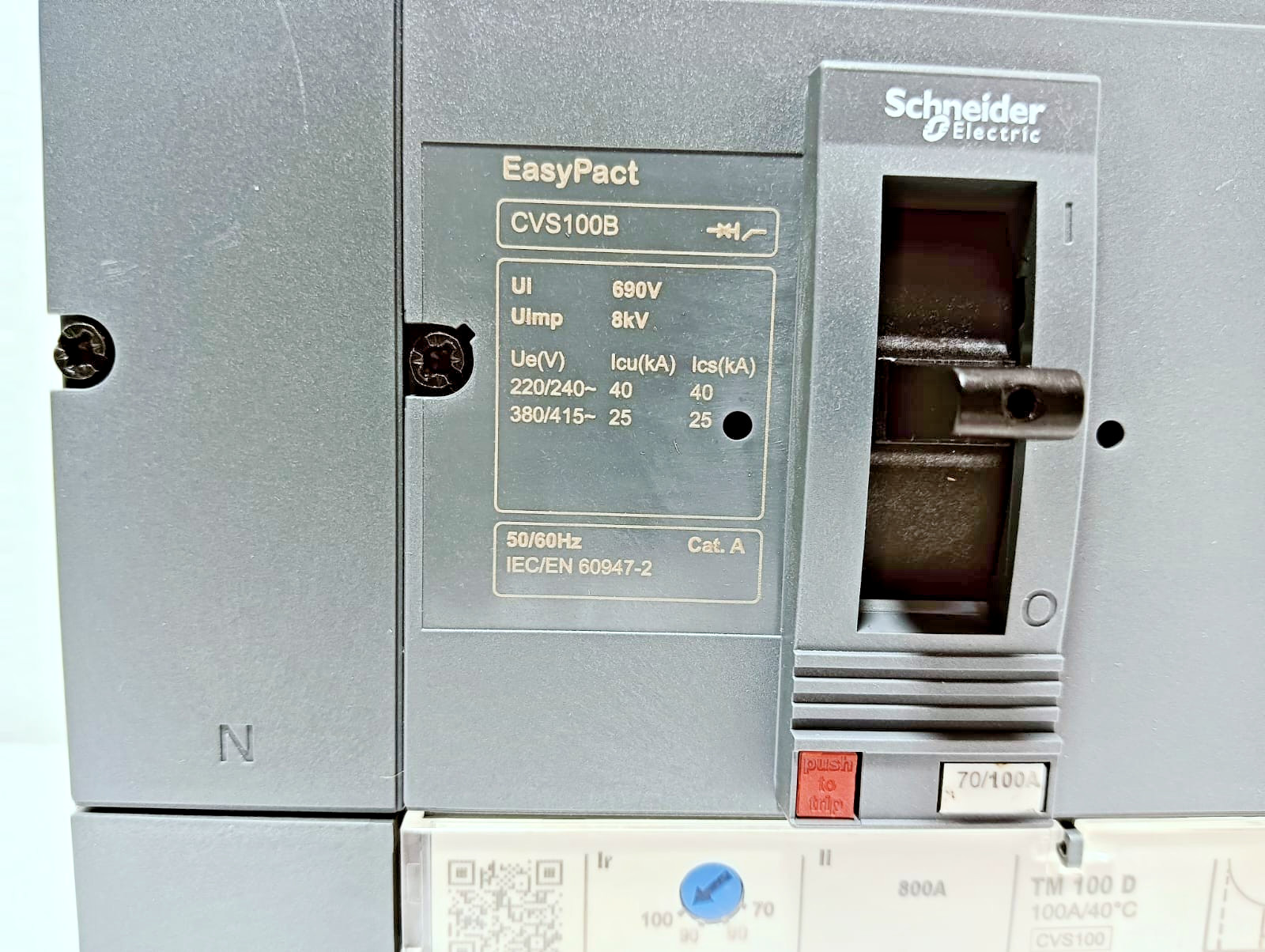 Schneider Electric Circuit Breaker Easypact TM100D 70-100A 220-415V CVS100B
