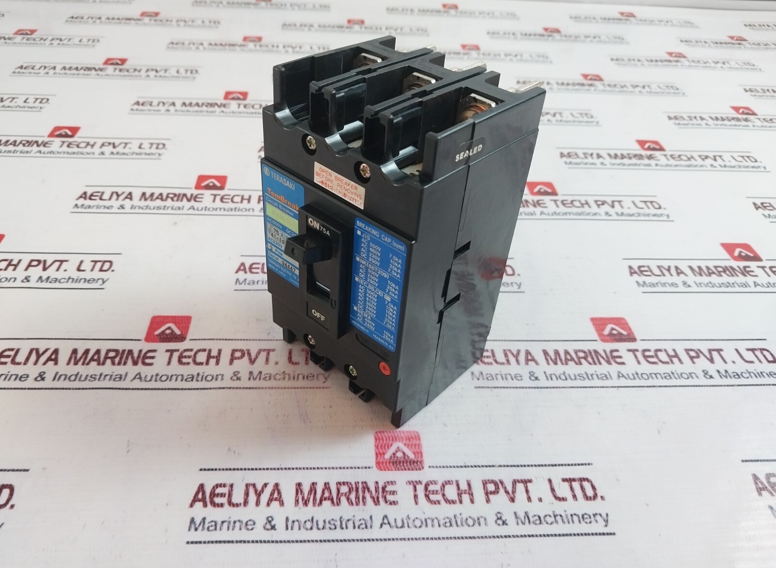 Terasaki XE100NS 75A 3 Pole Circuit Breaker AC600V DC250V