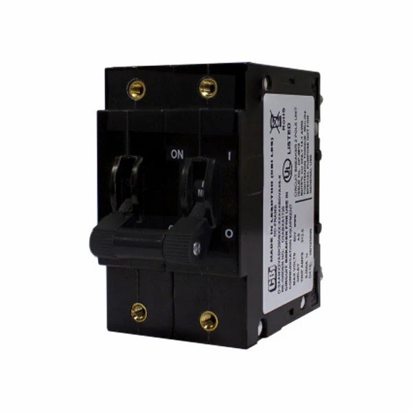 CBI: 80VDC, 200A 1/4-20 Stud Terminal 2P Parallel, Black Han 200 Amp Breaker