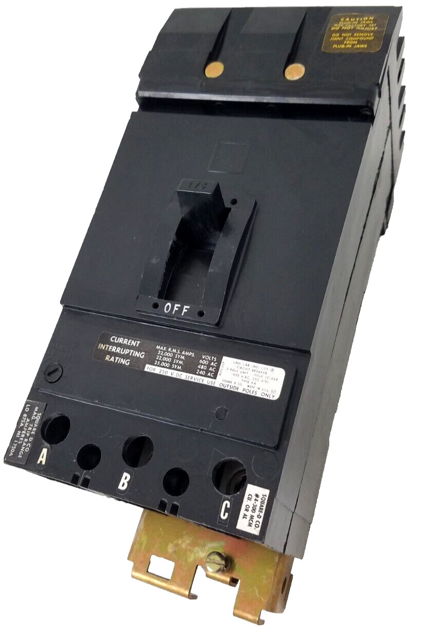 KA36175 Square D 175 Amp 600 Volt I-Line Circuit Breaker – Next Day Option