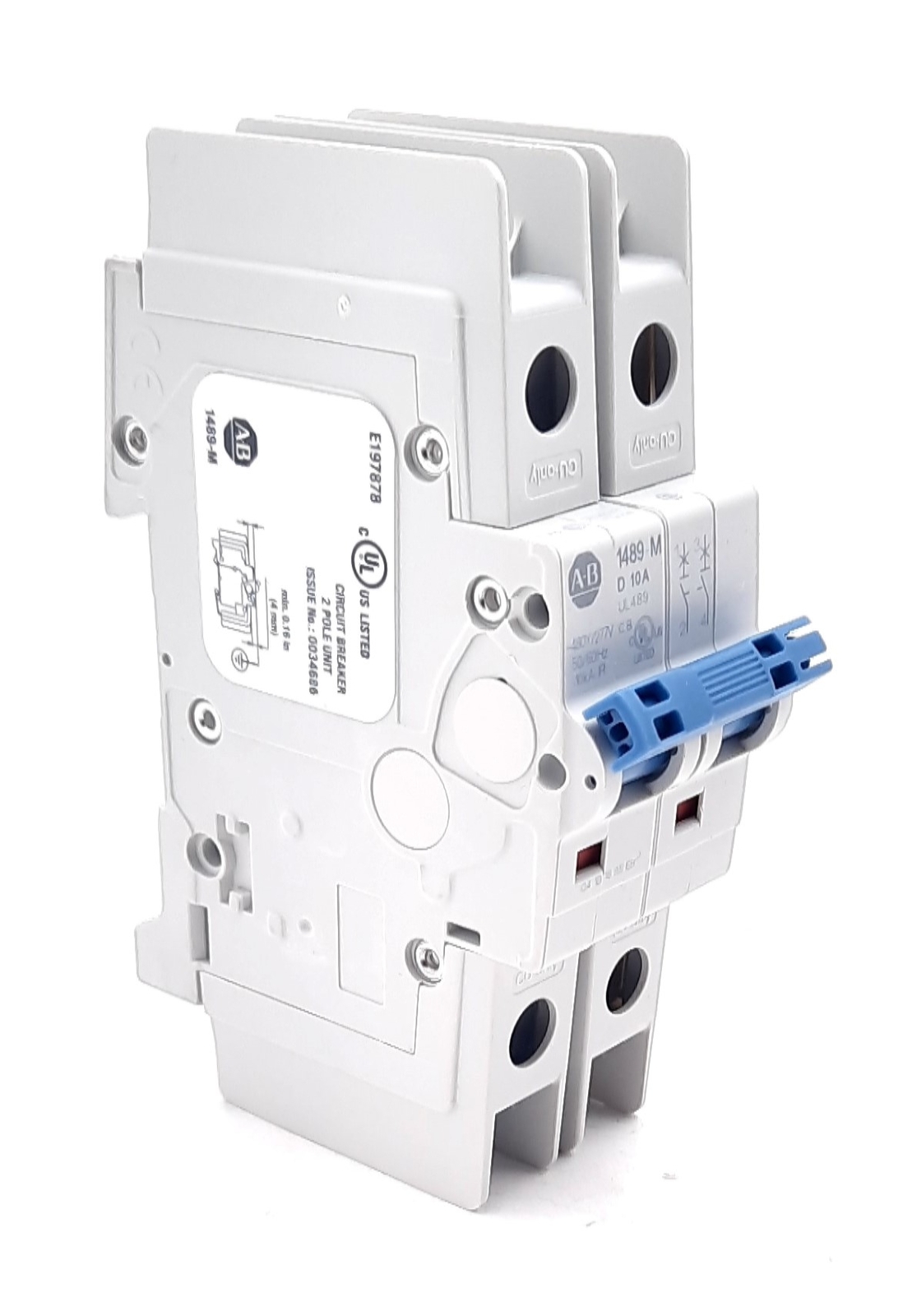 Allen Bradley 1489-M2D100 Circuit Breaker, 2-Pole, D-Curve, 480Y/277VAC 10A