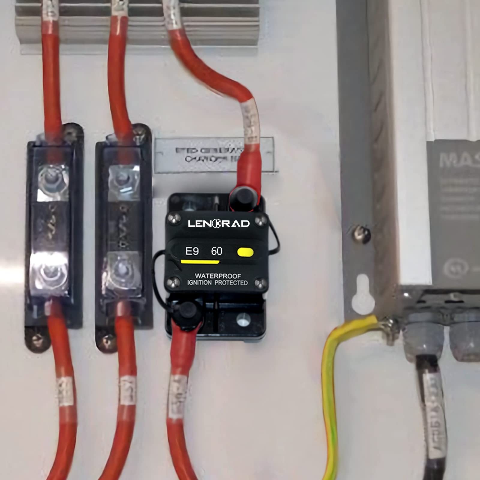 60 Amp Marine Boat Circuit Breaker with Manual Reset Switch 12V-48V DC