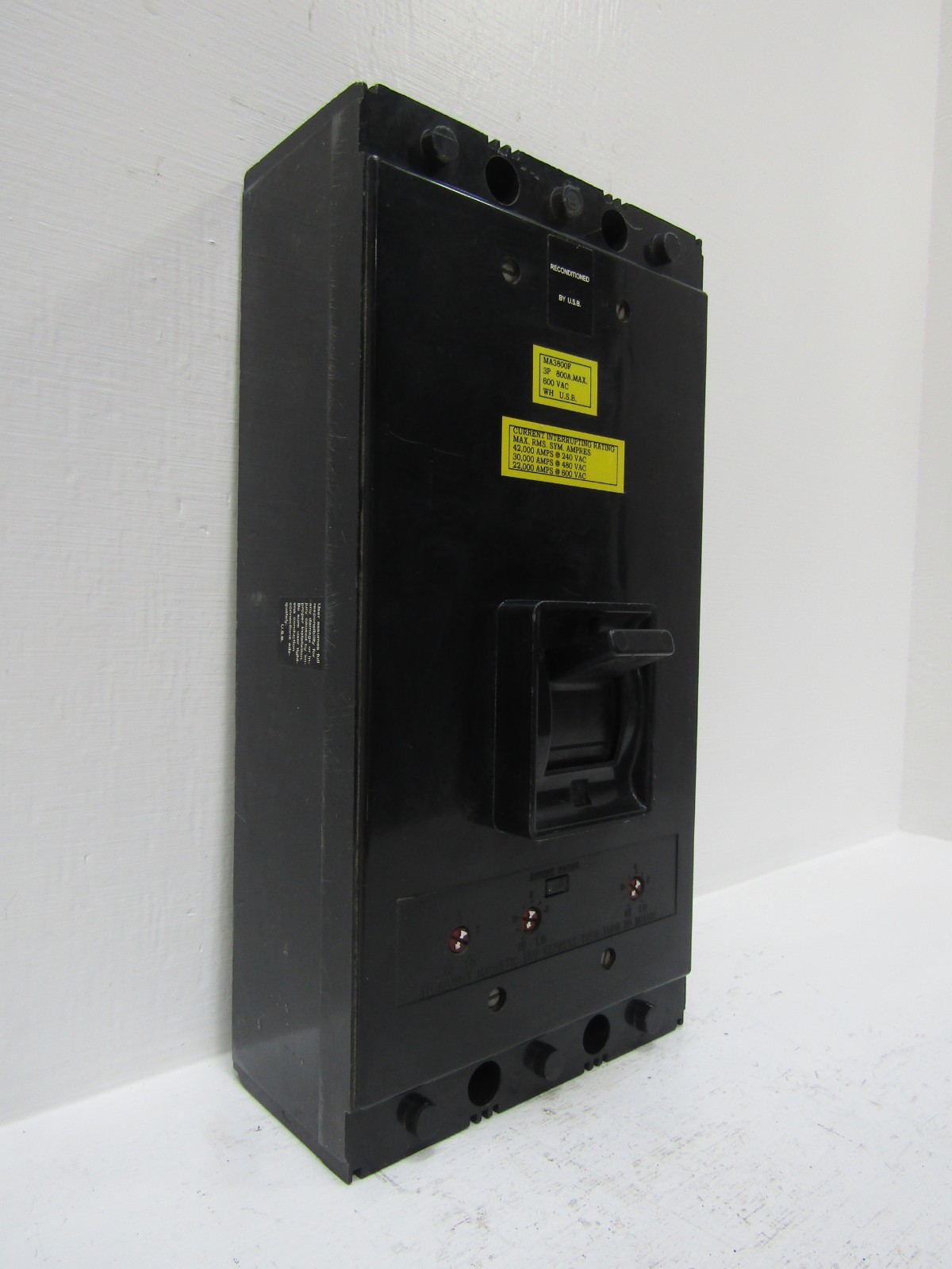 Westinghouse MA3800F 800 Amp 600V 3-Pole Circuit Breaker 800A 3P
