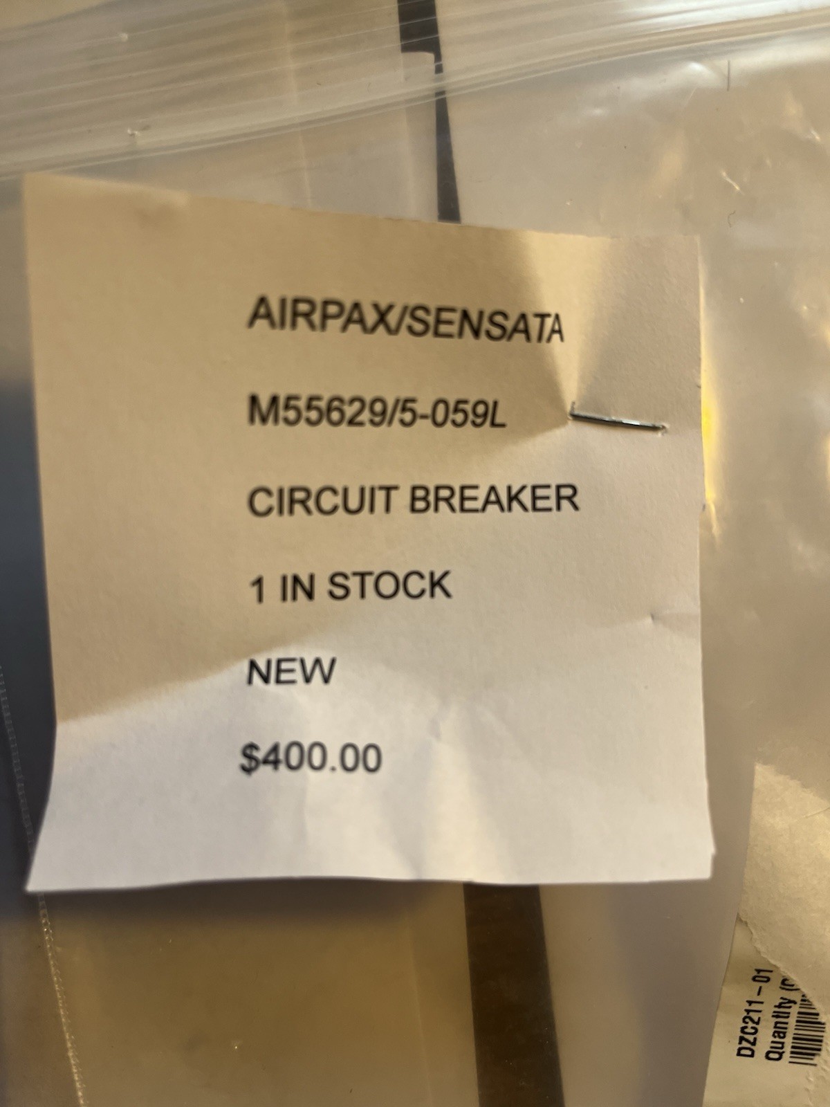 Airpax/Sensata Circuit Breaker 7A 240V AC 3-Pole Time Delay P/N M55629/5-059L