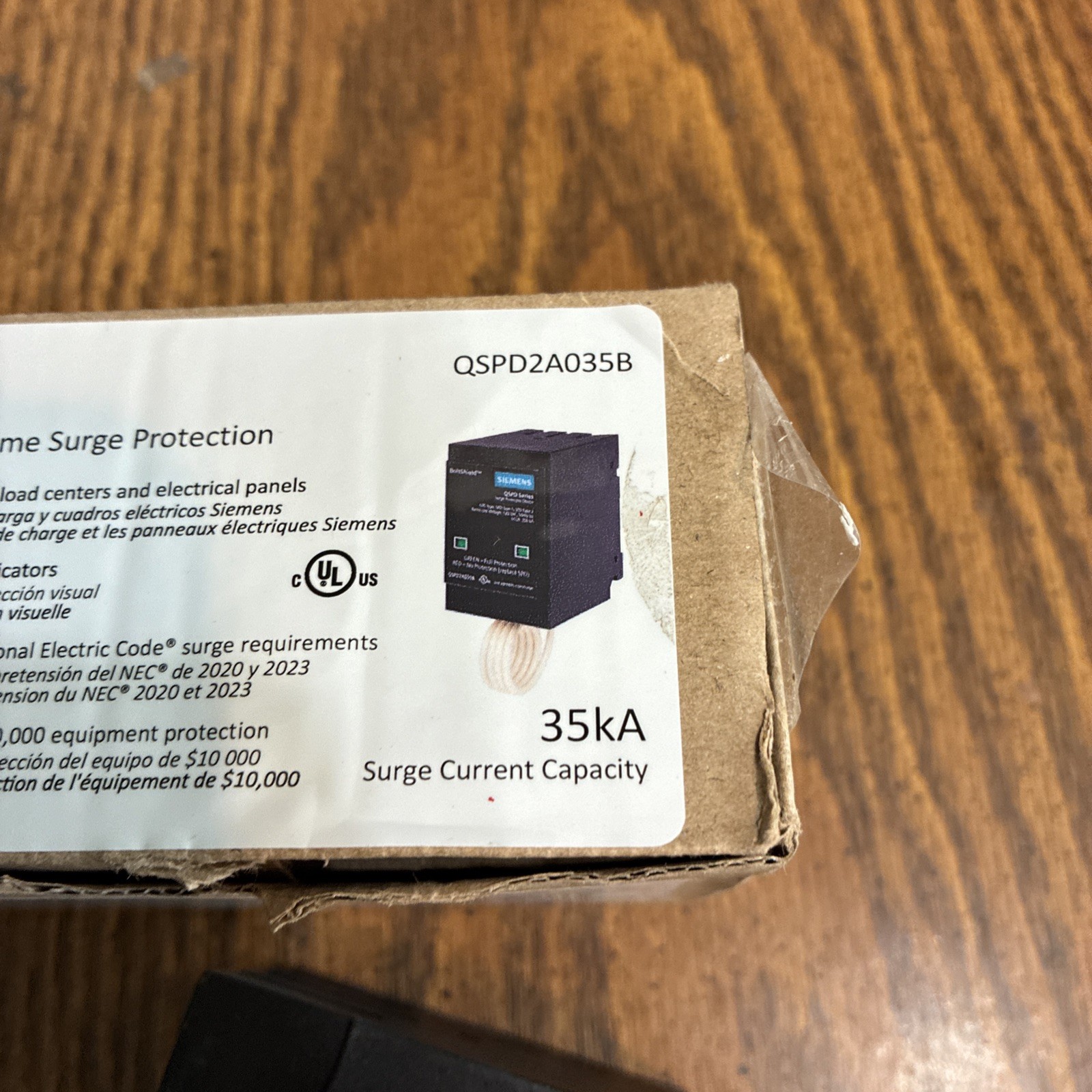 Siemens BoltShield QSPD2A035B 120 240 V 35kA 2 Pole Surge Protective Protector