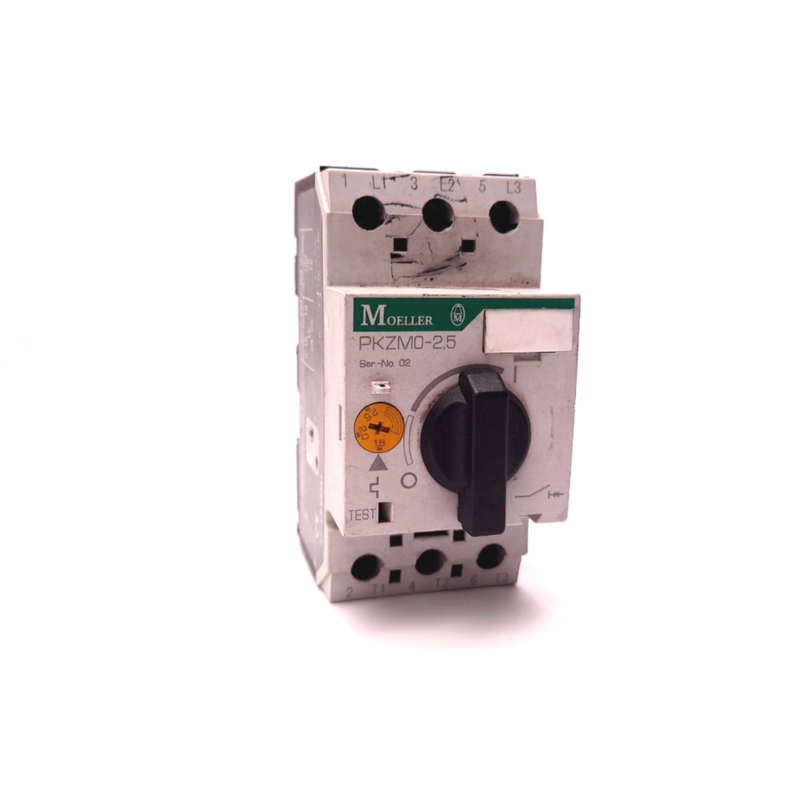 Moeller PKZM0-2,5 Thermal Magnetic Motor Circuit Breaker 3-Pole, 2.5A