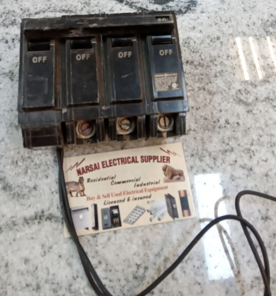 GE/THQB32060/60A/3P/240V/THQB/BOLT ON/GROVE/W/TQSTA1/SHUNT TRIP/BREAKER/USE(19D2