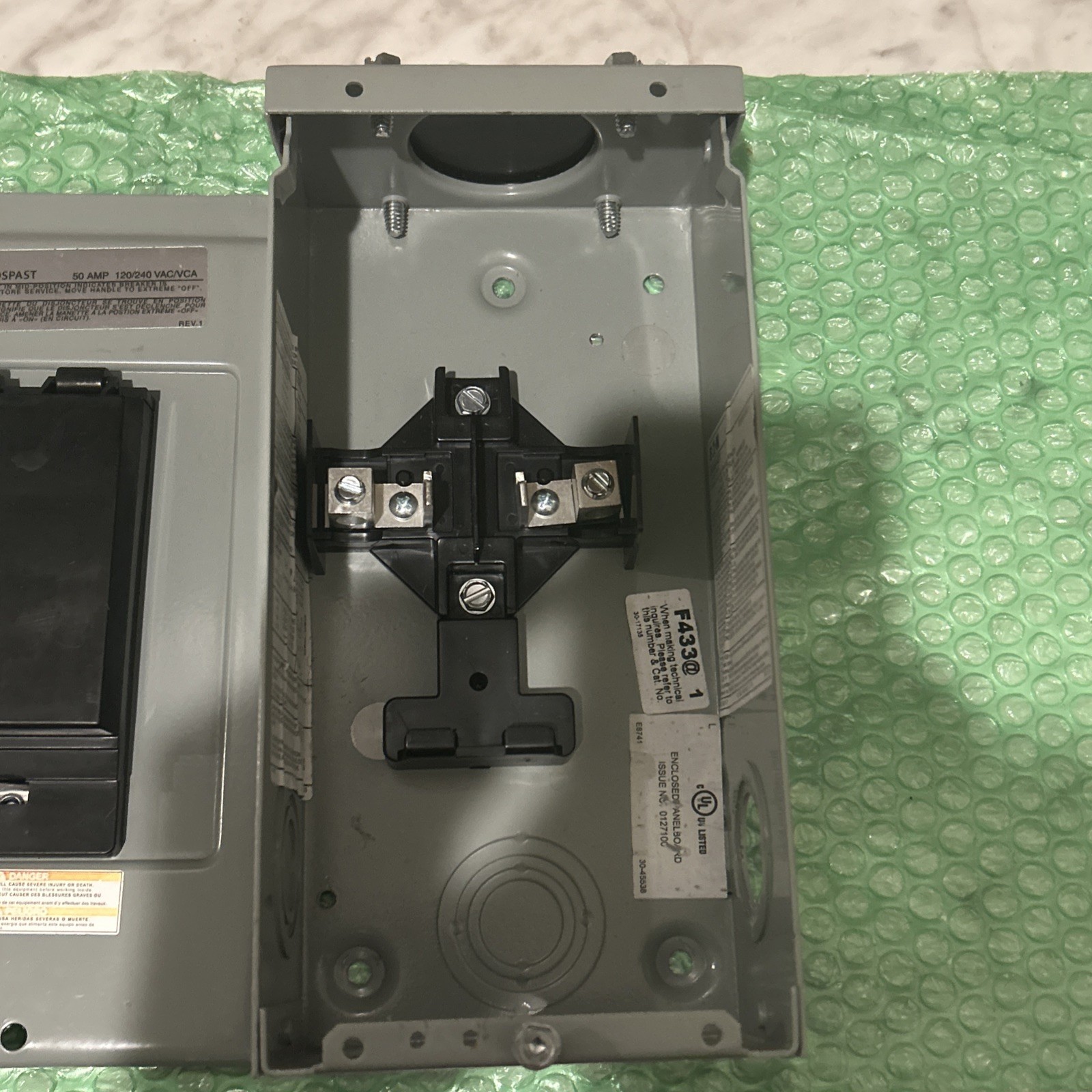 Eaton BR50SPAST Breaker Enclosure 50A 240V 1PH3W Only Box