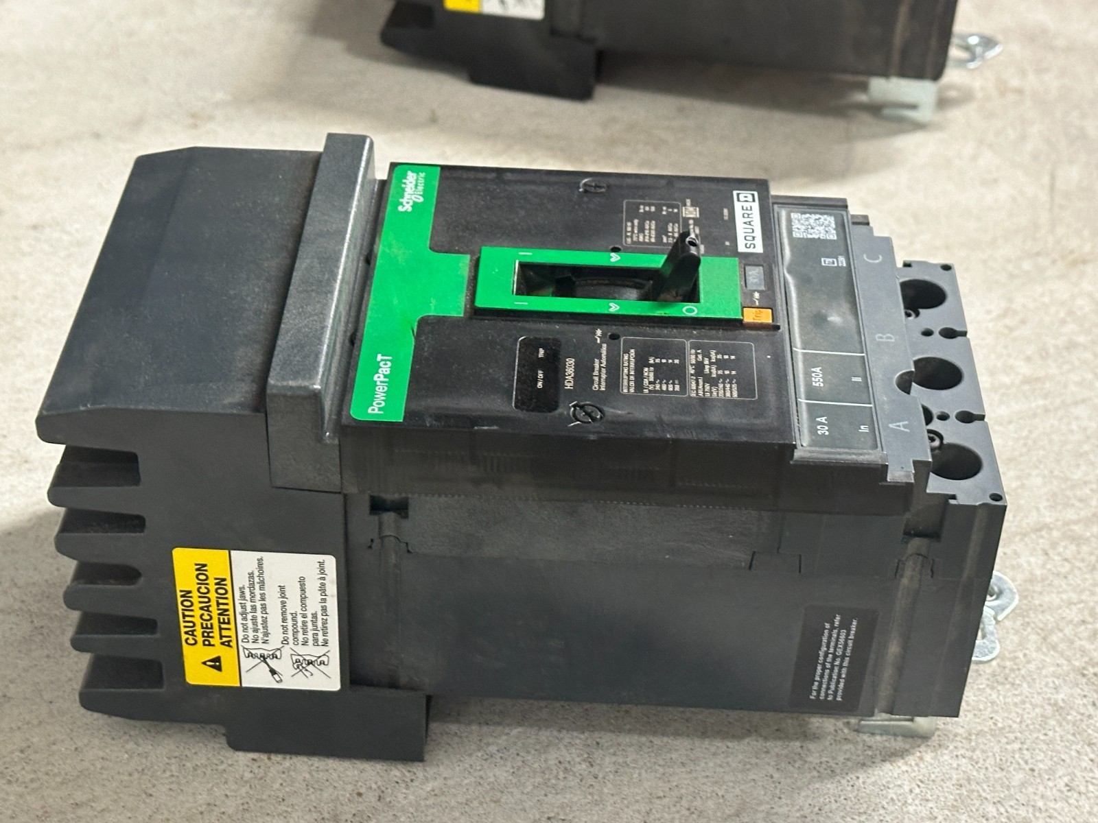 Square D PowerPacT H HDA36030 30 A 3P 600V ABC I-Line Circuit Breaker 3 Phase
