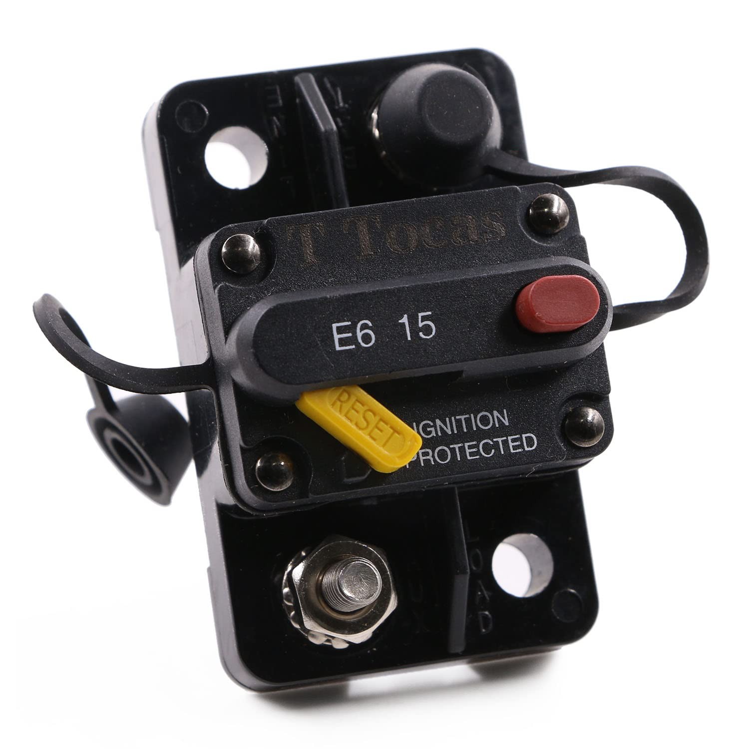 15 Amp Circuit Breaker for Marine, Truck, Boat, RV, Automotive IP66 T3 Mini
