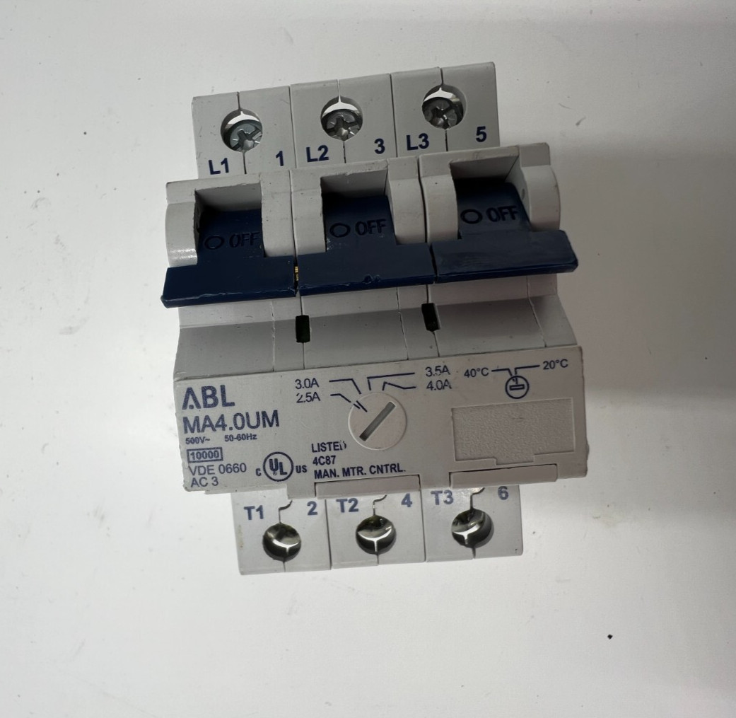 ALTECH MA4.0UM Circuit Breaker Motor Protection Control 4A 277VAC/480VAC 3 Phase