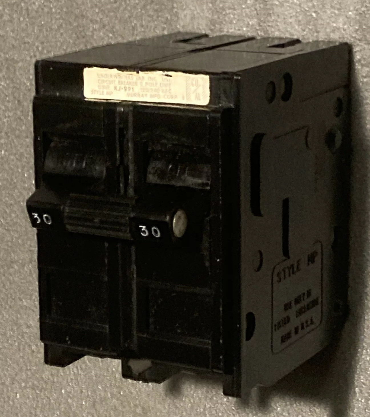 Murray Crouse Hinds MP230 30 Amp 2 Pole Circuit Breaker OLD STYLE