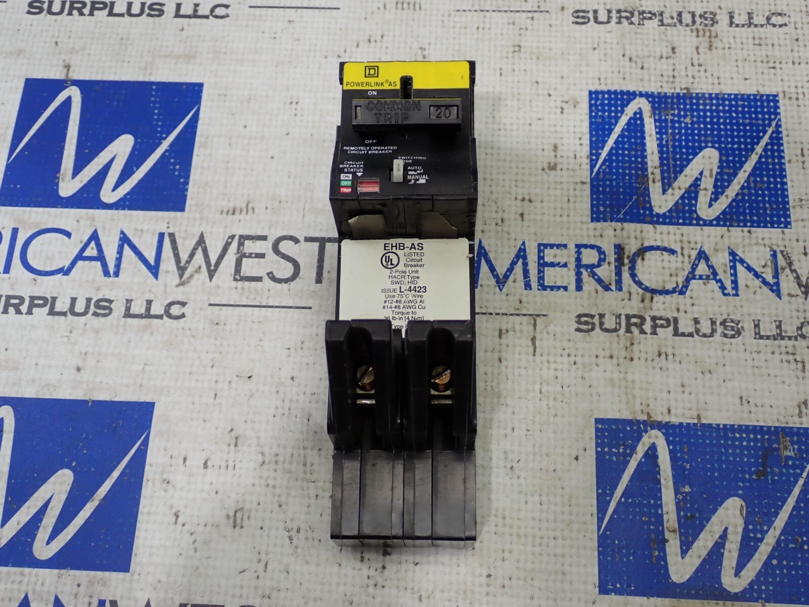 Square D PowerLink Circuit Breaker EHB24020AS 2 Pole EHB 20Amp – TESTED