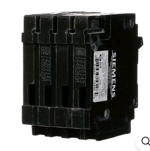 SIEMENS Q21530CT 30 Double Two 15-Amp Single Pole Circuit Breaker, Black