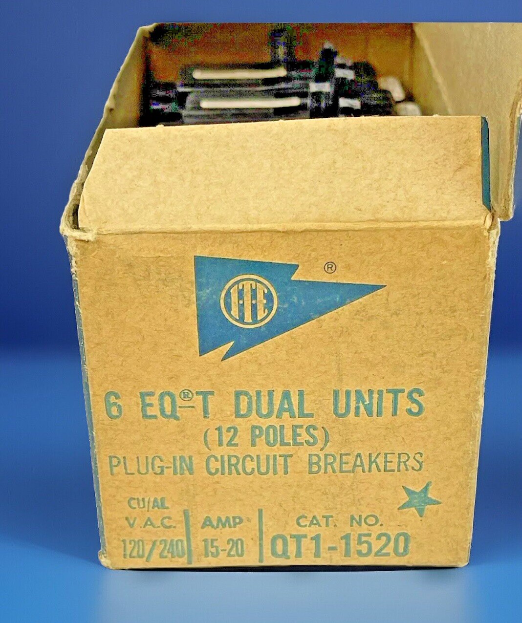 New ITE QT1-1520 15A 20A TANDEM Circuit Breaker CLOSED CLIP EQ-T QTI1520 New!