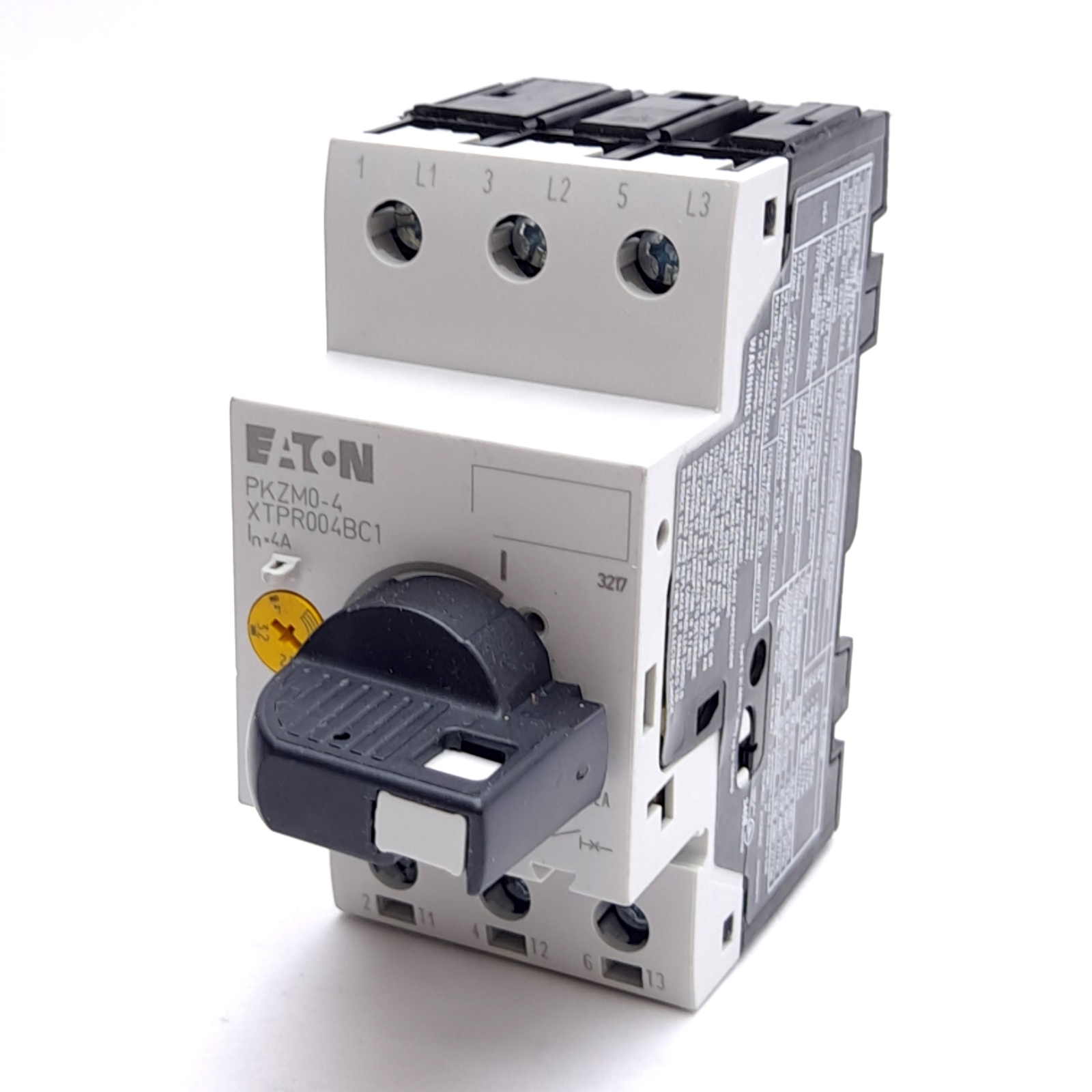 Eaton PKZM0-4/AK XTPR004BC1 Motor Protective Circuit Breaker, 3-Pole, 2.5-4A