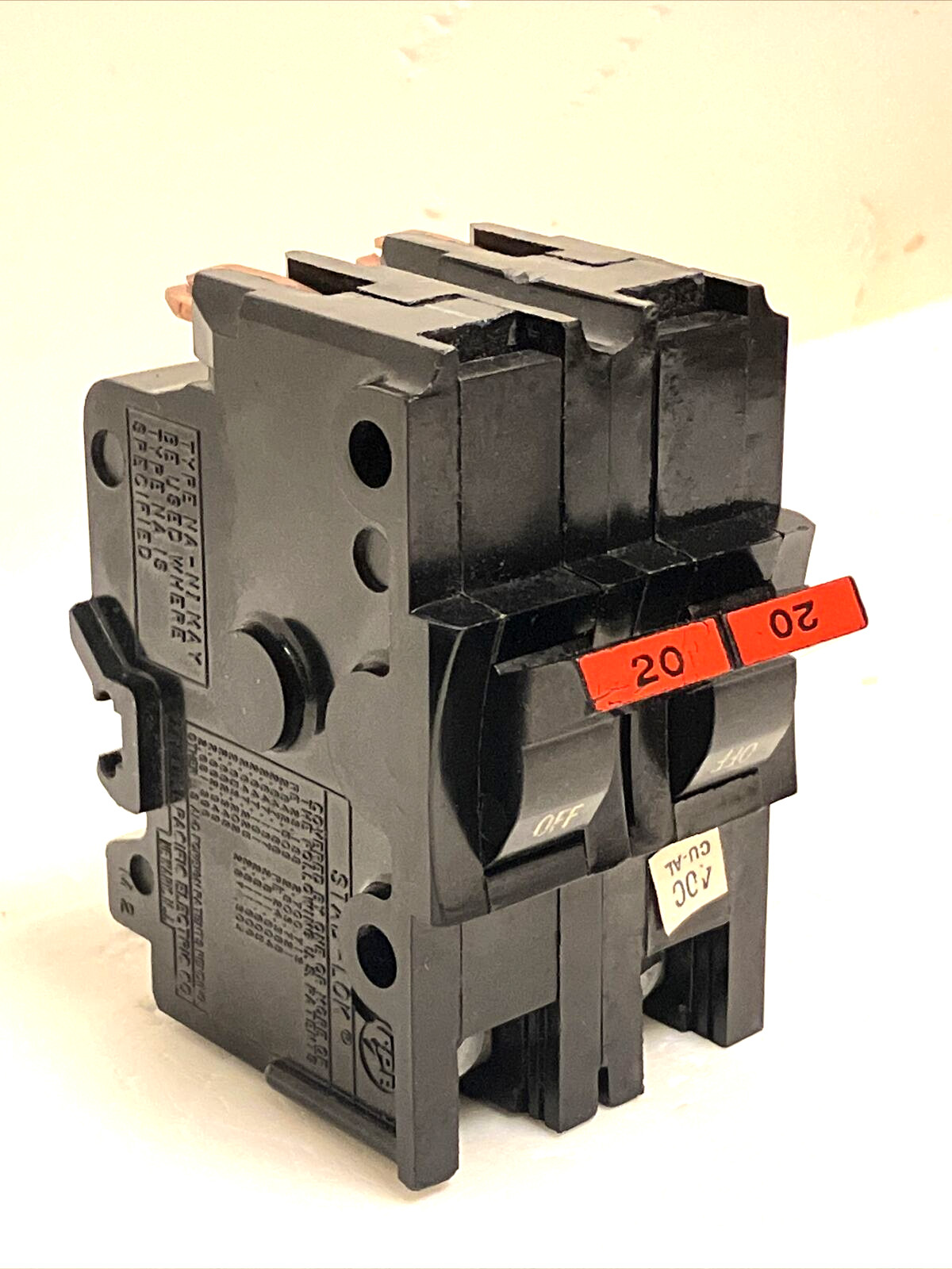 FPE NA220 20 AMP 2 POLE CIRCUIT BREAKER THICK NA-220 RED HANDLE 2P 20A