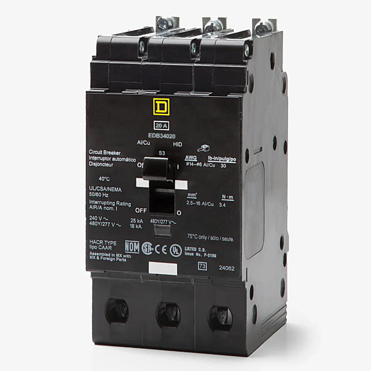 NIB – Square D – EDB34030 – Molded Case Circuit Breaker – 30A, 3-Phases, 480V