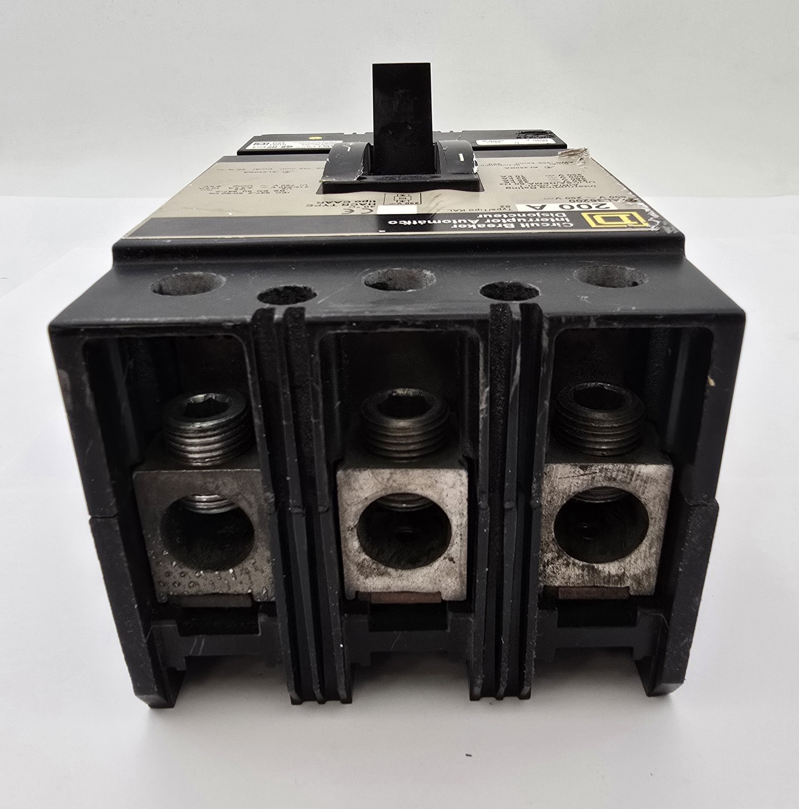 Square D KAL36200 Bolt On Circuit Breaker 200A 600VAC 250VDC HACR 50/60Hz