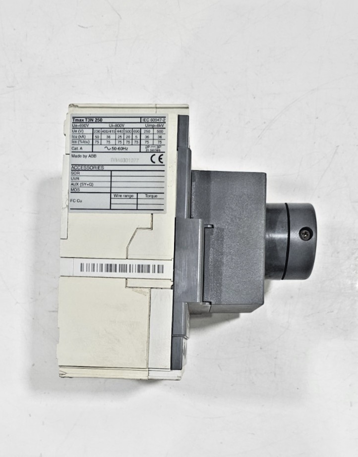 ABB SACE TMAX T3N 250 CIRCUIT BREAKER 250A 3POLE 25KA 690V