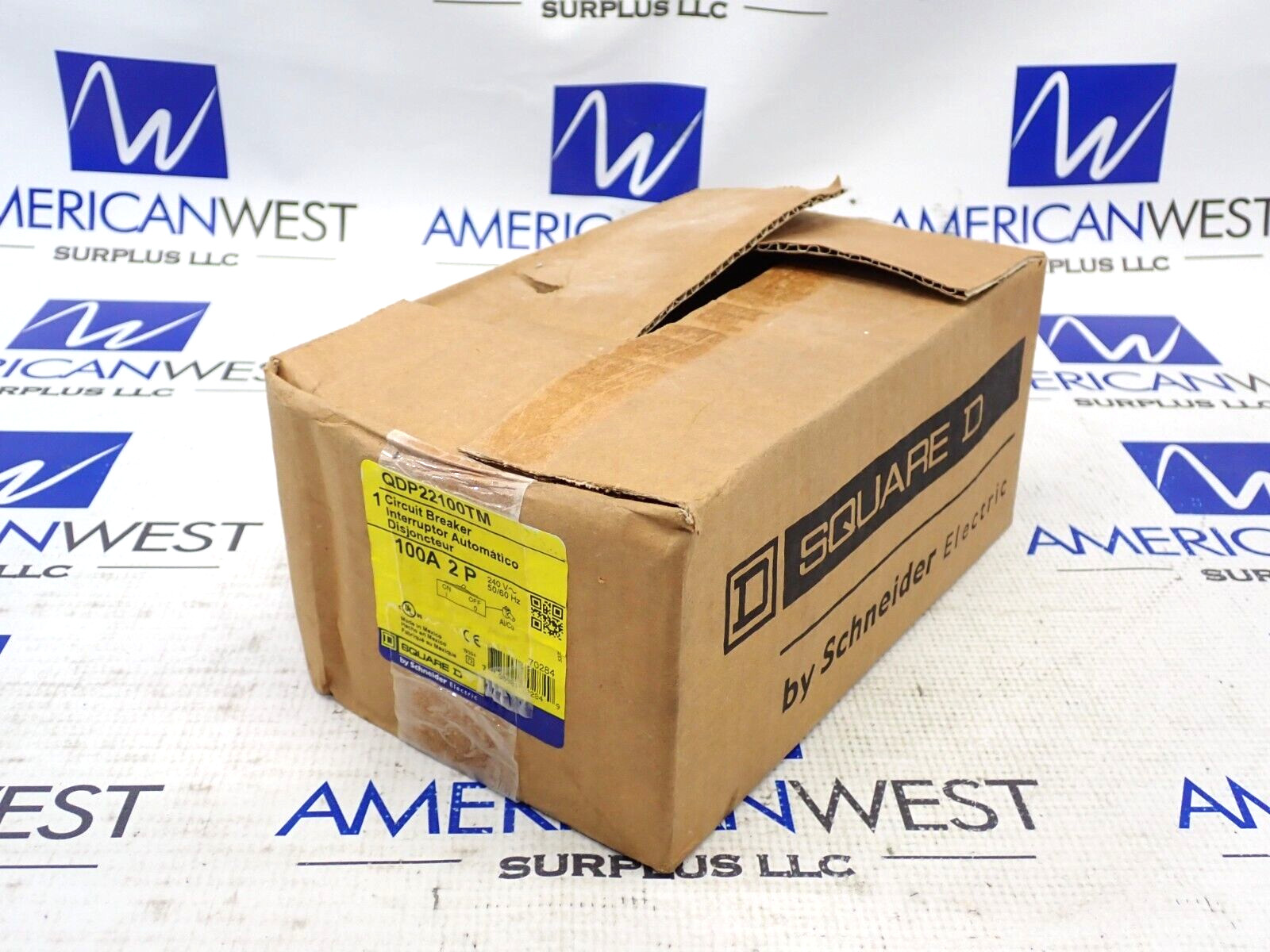 NEW Square D QDP22100TM 2 Pole 100 Amp 240 Volt 25kA@240V QD 100 Circuit Breaker