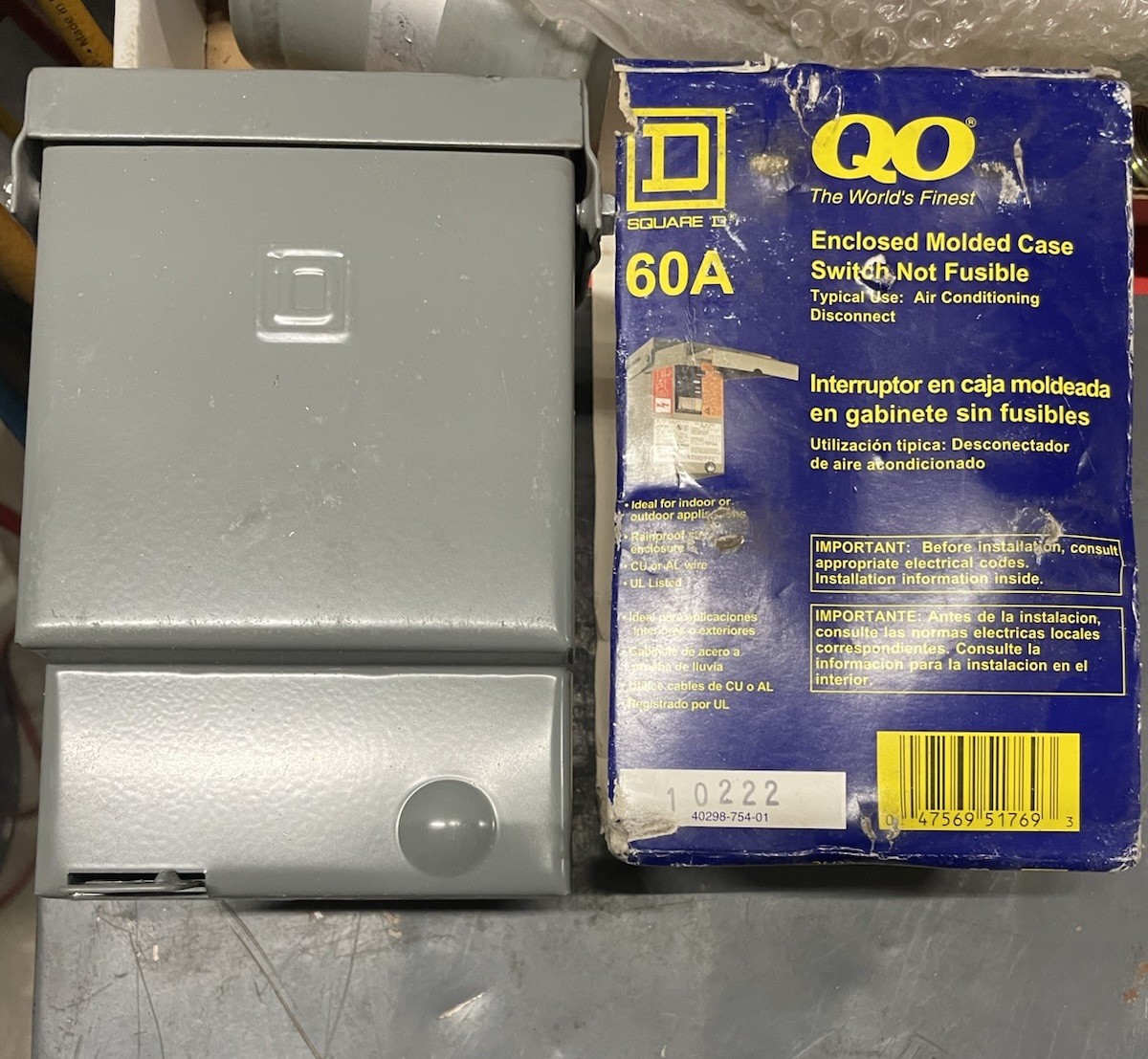 Square D 60A Q0200TR G03 Series Enclosed Molded Case Switch