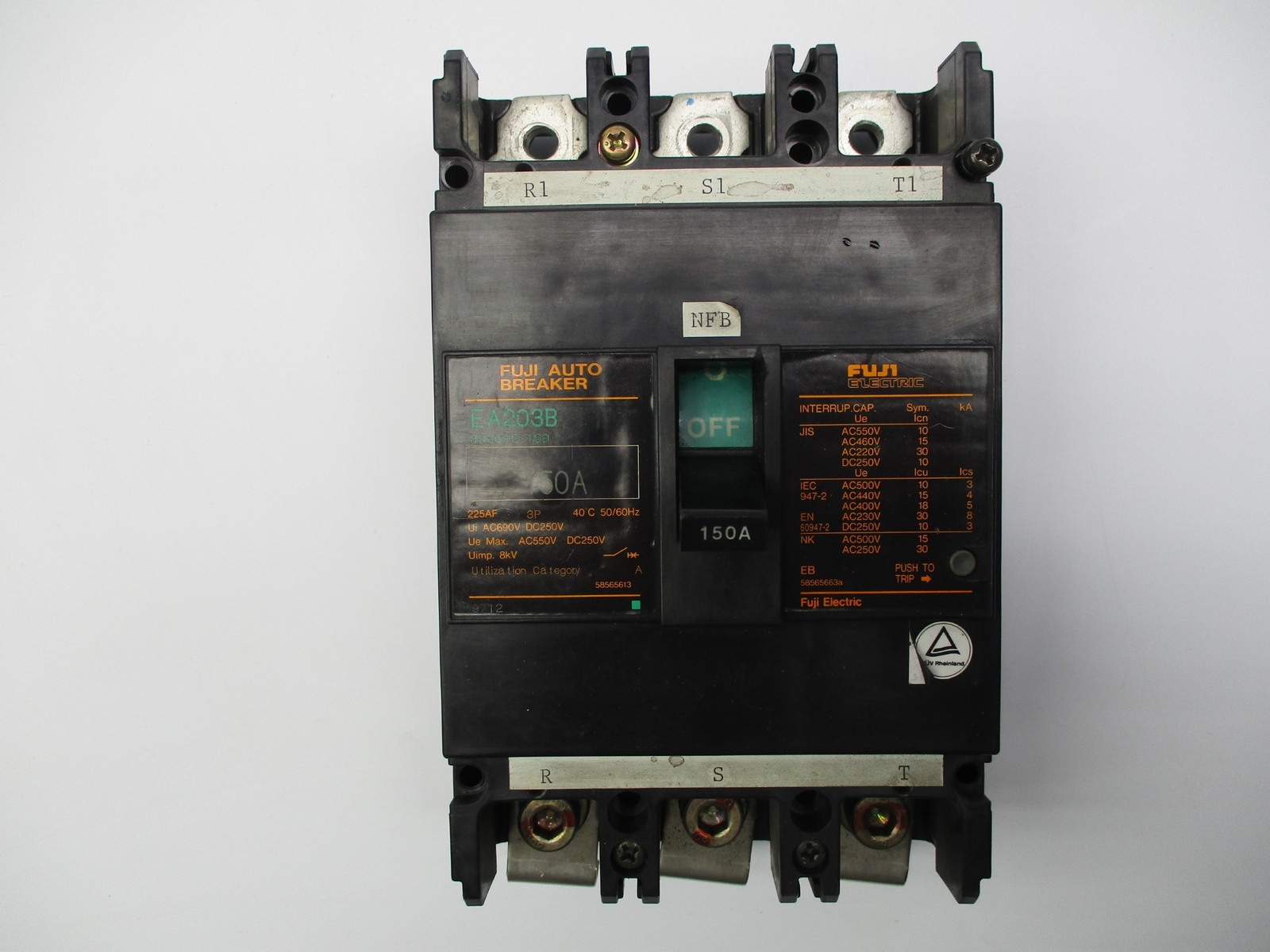 FUJI EA203B BREAKER 150A 3POLE UNMP