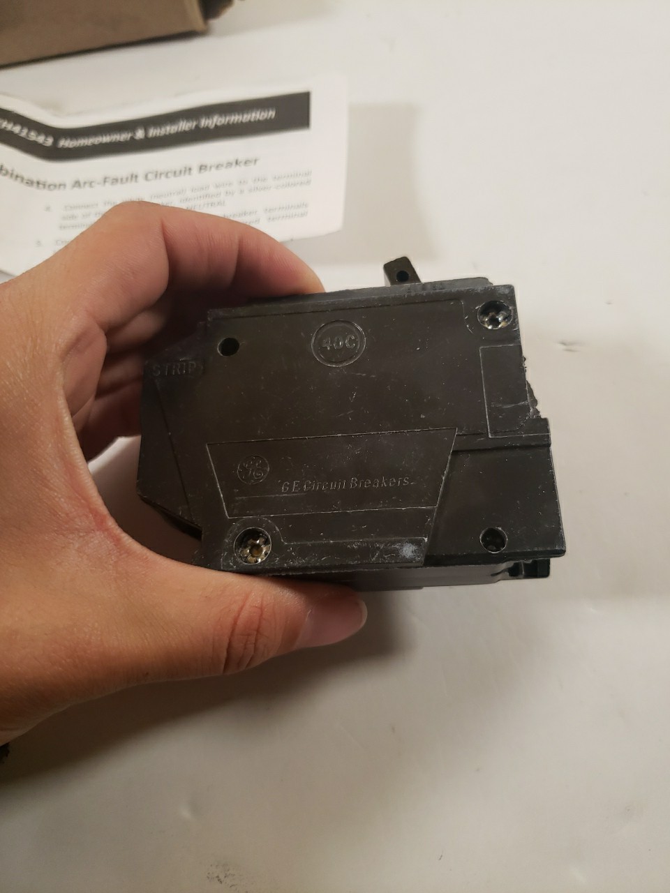 GE Combination Arc Fault Circuit Breakers THQL1120AF2, 20 Amps 120 Volts 1 Pole