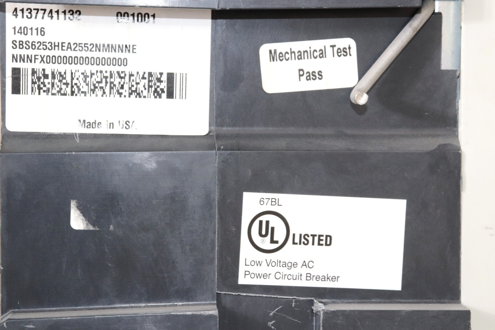 EATON SBS625 2500A 3PL LOW VOLTAGE AC POWER CIRCUIT BREAKER, MAGNUM SB, DIGITRIP