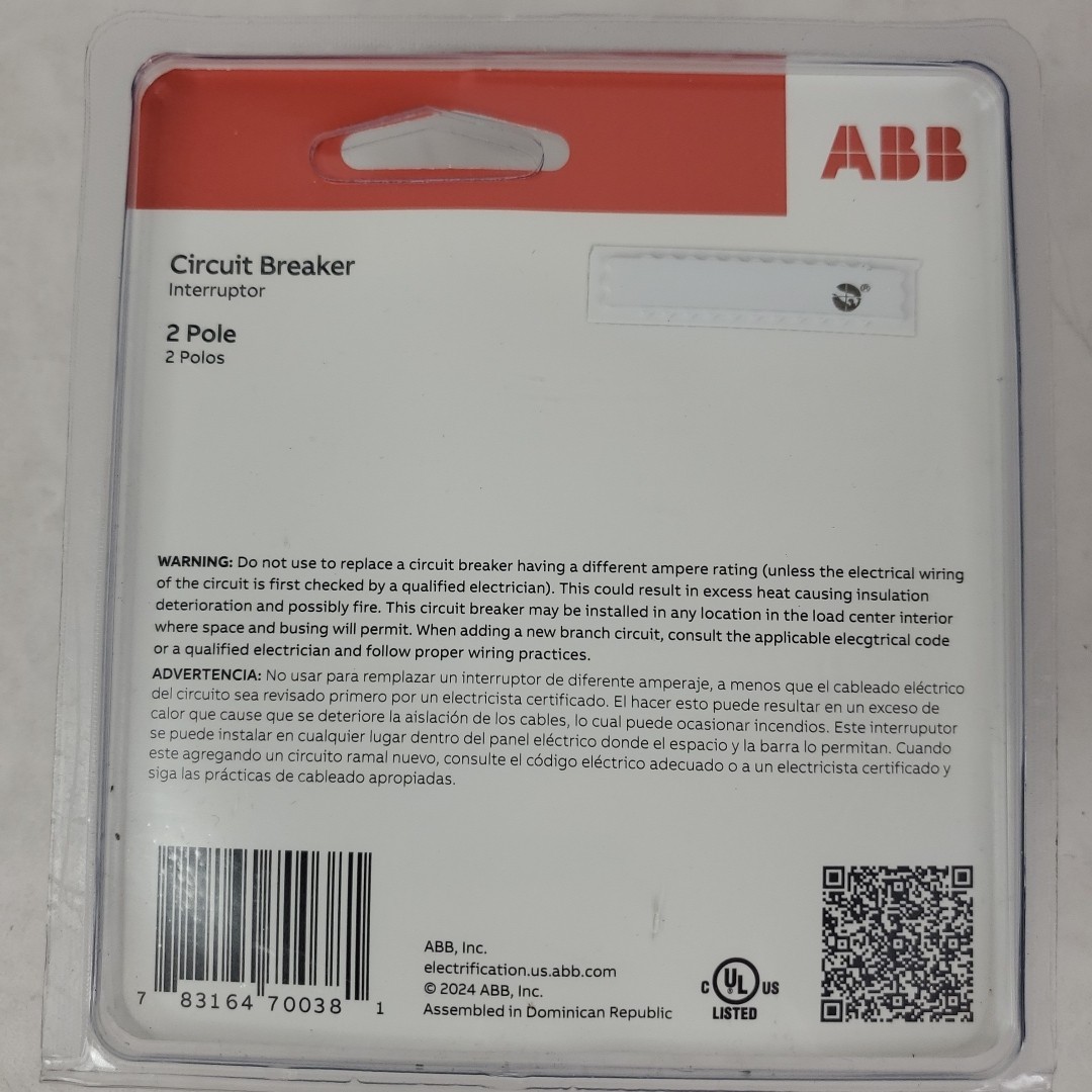 ABB 125 Amp 1 in Double-Pole Circuit Breaker THQL21125PA