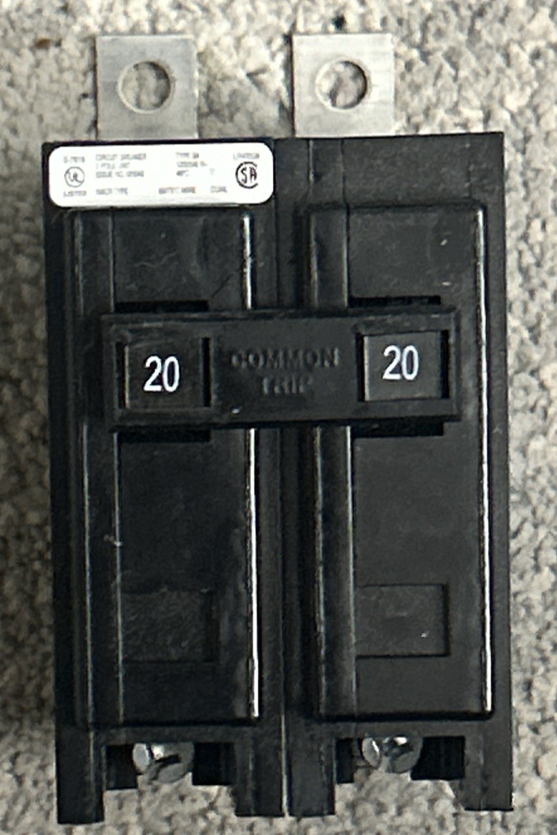 Brand New Eaton BAB2020 20 A 2P 240V Bolt-On Standard Trip Circuit Breaker