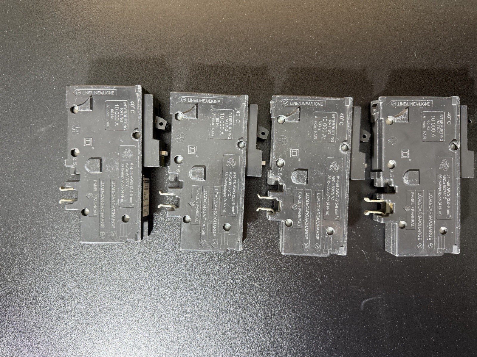 Square D HOM120PCAFI 20A AFCI Circuit Breaker, 1-Pole, 120V, 4 Pack