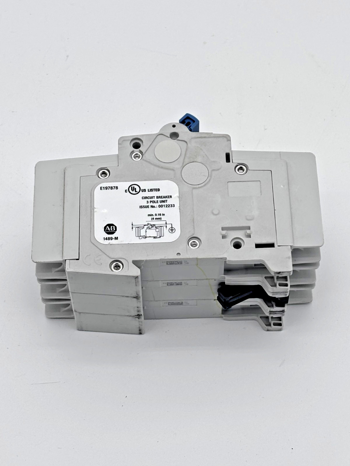 ALLEN BRADLEY 1489-M, 15A, 3 pole, Trip Curve C circuit breaker.