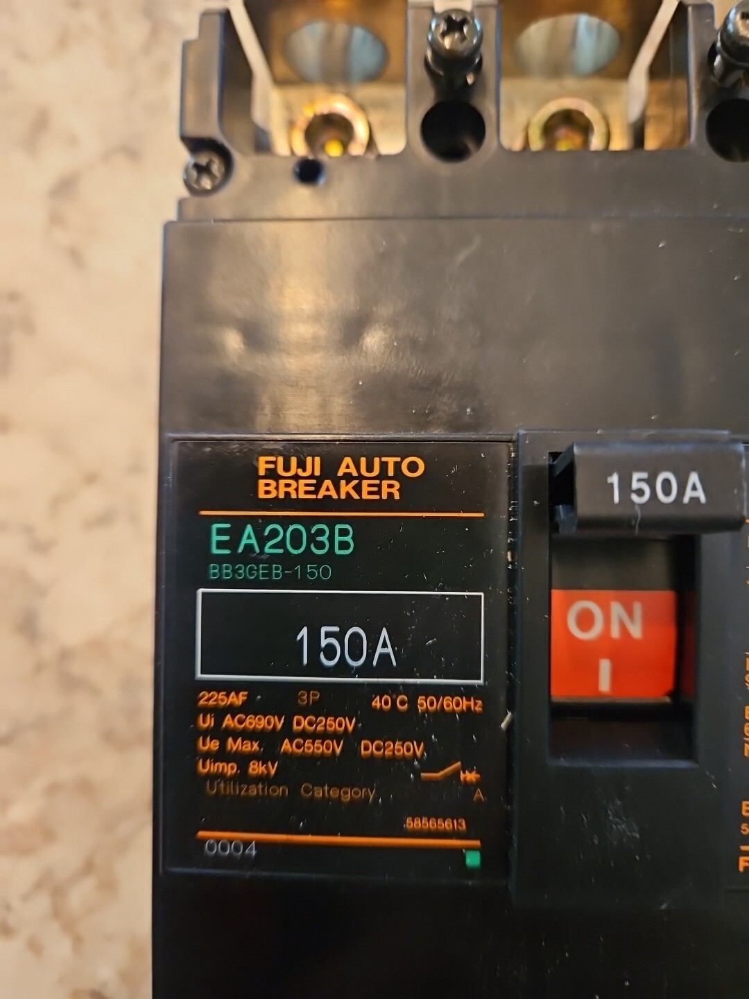 FUJI EA203B BB3GEB-150 150AMP 3POLE CIRCUIT BREAKER