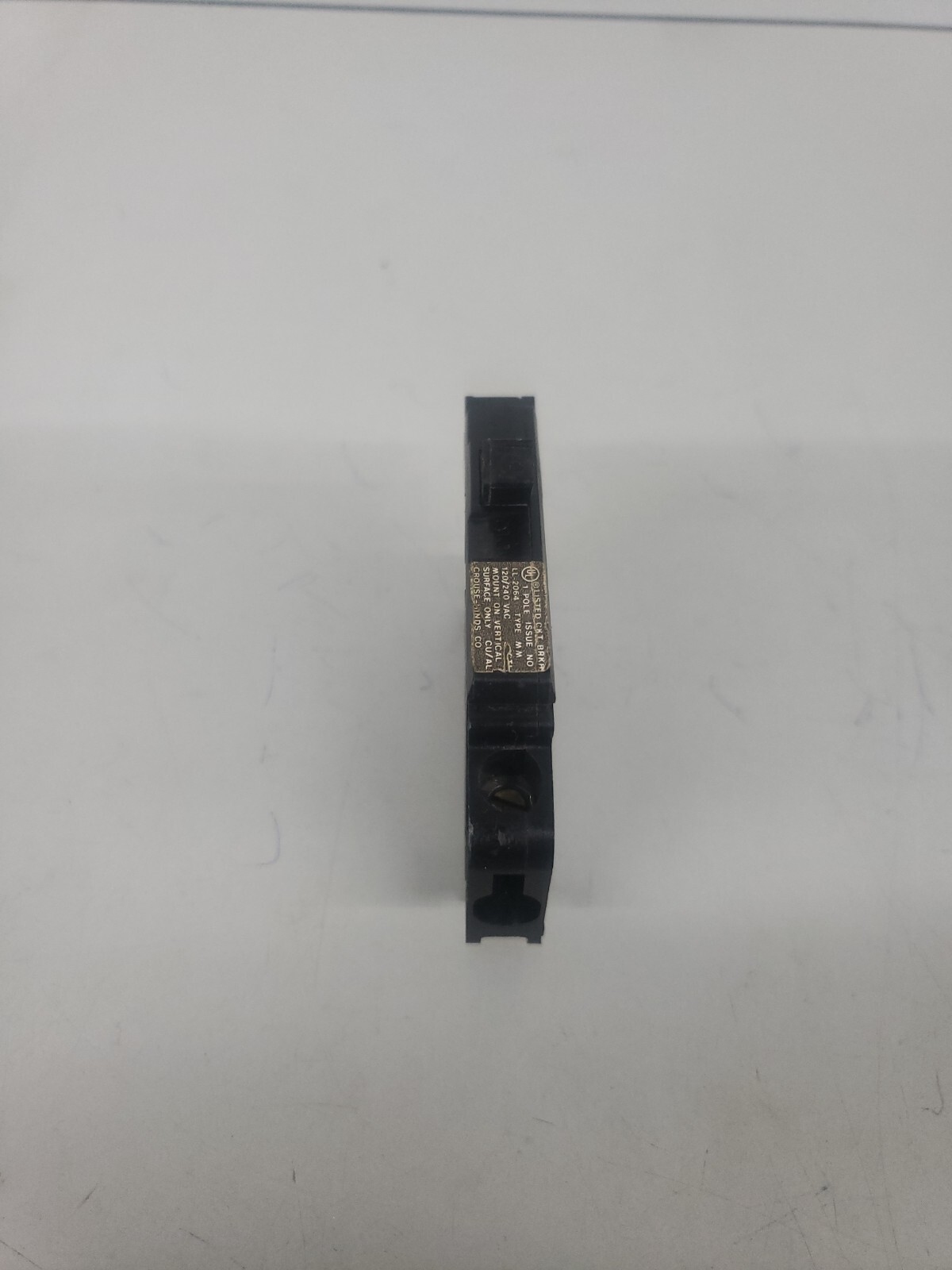 Crouse-Hinds 15 Amp 1 Pole MM115 MH/MM Circuit Breaker Right Clip Hook