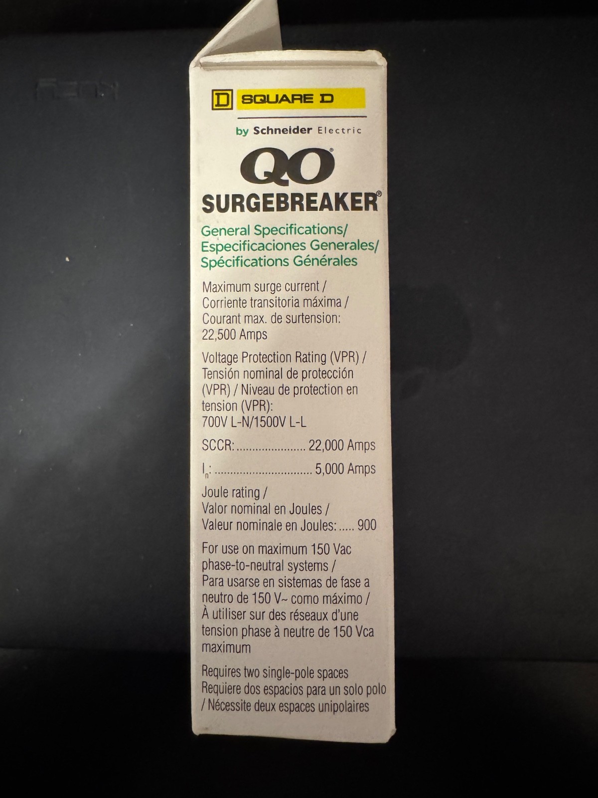 NEW Square D QO2175SB Surgebreaker, Surge Protection Device
